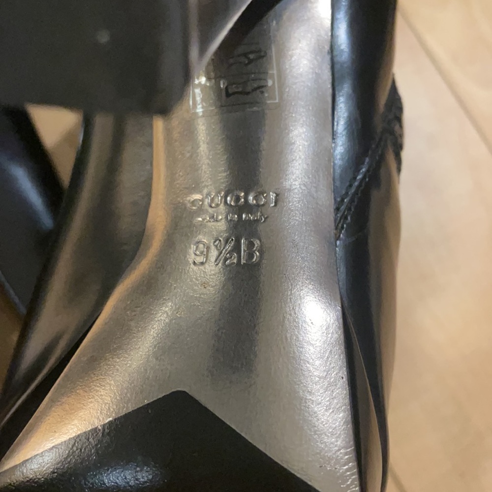 Gucci hi-gloss leather knee high boot - Picture 6 of 7